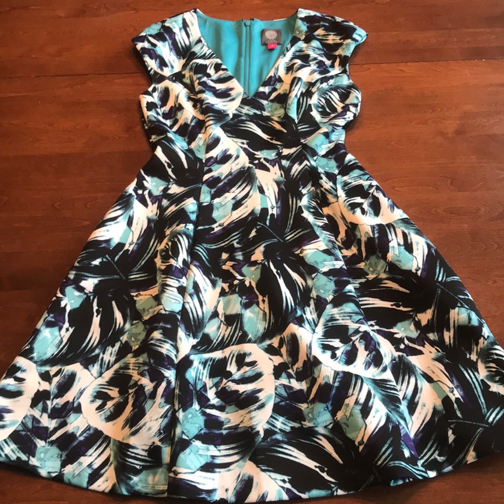 Vince Camuto fit & flare v-neck dress